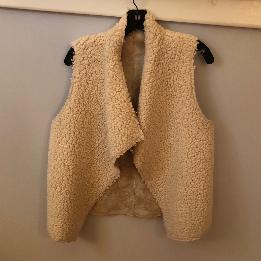 Faux reversible lamb/sheep skin vest